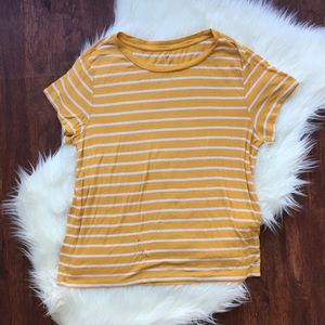 American Eagle Striped Yellow Top!!